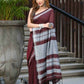 Beatitude Maroon Cotton Handloom Saree