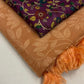 Orange Jute Silk Woven Design Saree with Unstitched Blouse - Hiral Fashion | Swadesiicart