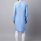 Even Apparels Blue Pure Cotton Men's Kurta With Side Placket (MMS503) | Swadesiicart
