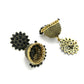 Mominos Fashion Joharkamal Kundan work Jhumka with Black Beads - Swadesiicart