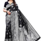 Vamika Banarasi Jacquard Weaving Black Saree (AMEE BLACK) | Swadesiicart