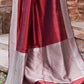 Joban Fashion Maroon Red Colour Banarasi Katan Pure Handloom Banarasi Silk Saree | Swadesiicart