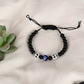 NVR Men & Women Black Evil Eye Adjustable Bracelet - Swadesiicart