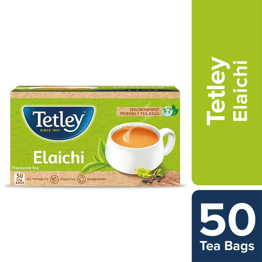 Tetley Elaichi Flavoured Chai - Black Tea, Every Sip Will Awaken Your Senses - Swadesiicart