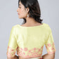 Vastranavya Yellow Mandala Print Free Hand Ready to Wear Saree | Swadesiicart