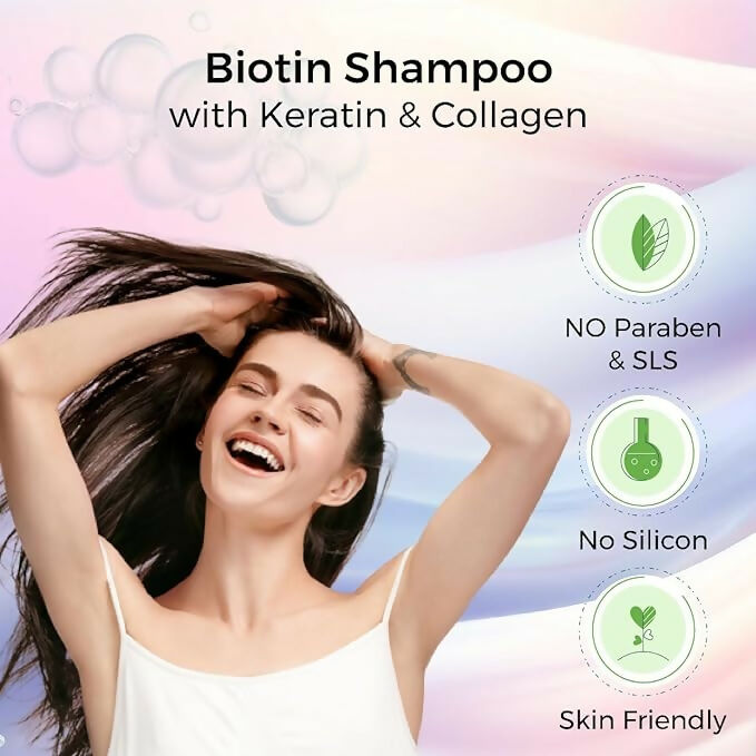 HealthAid Biotin Shampoo with Keratin & Collagen | Swadesiicart