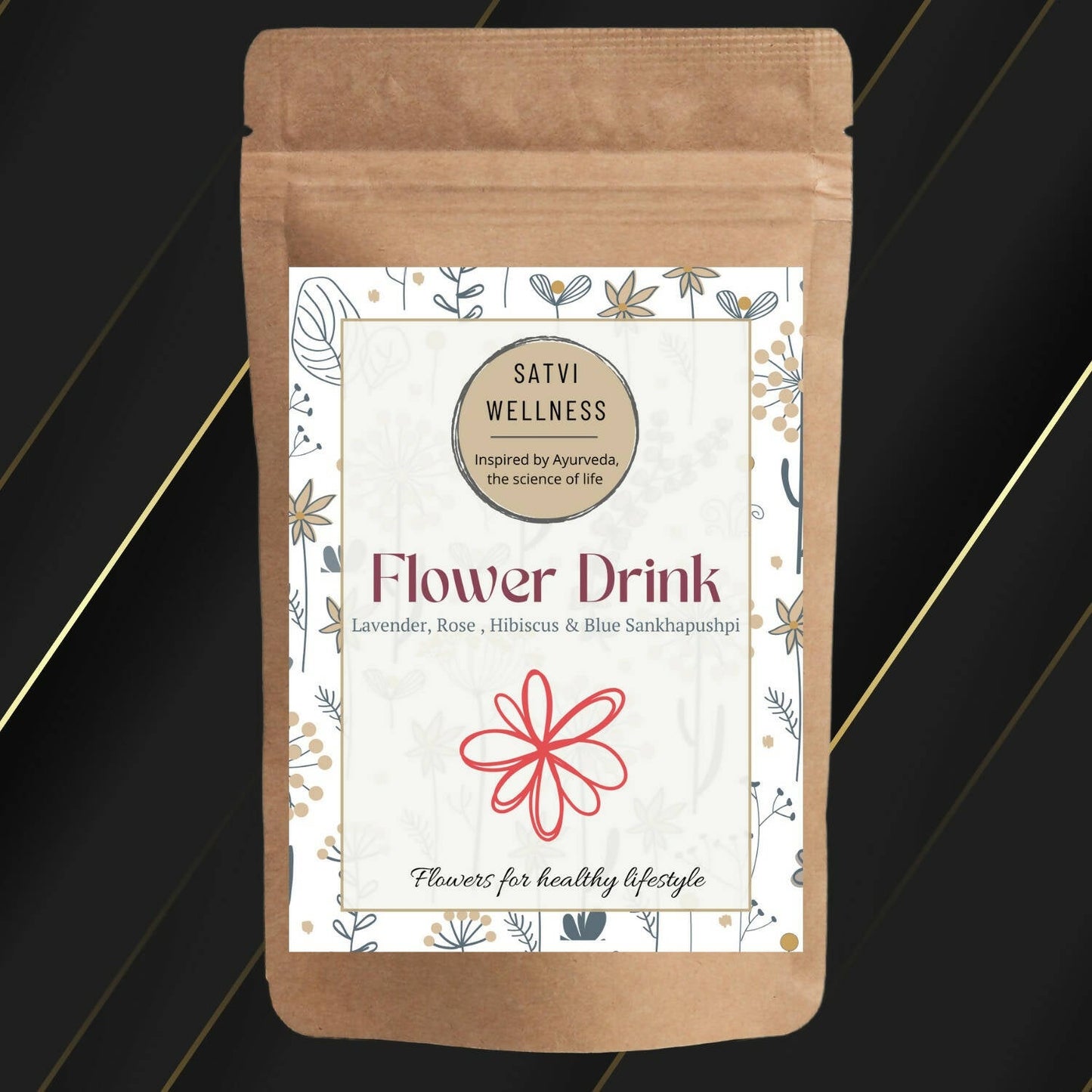 Satvi Wellness Mix Flower Drink | Mixed Flower tea - Swadesiicart