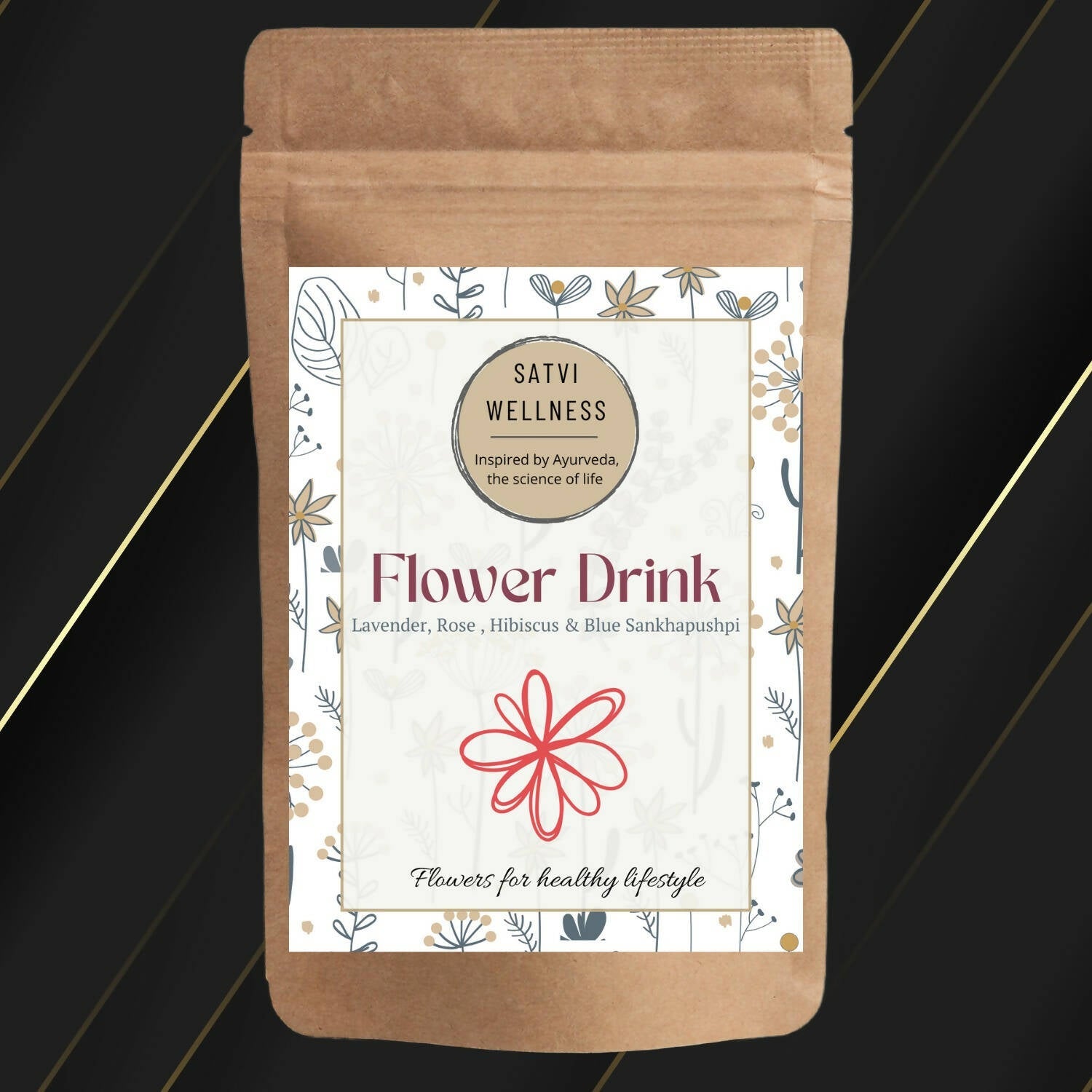 Satvi Wellness Mix Flower Drink | Mixed Flower tea - Swadesiicart