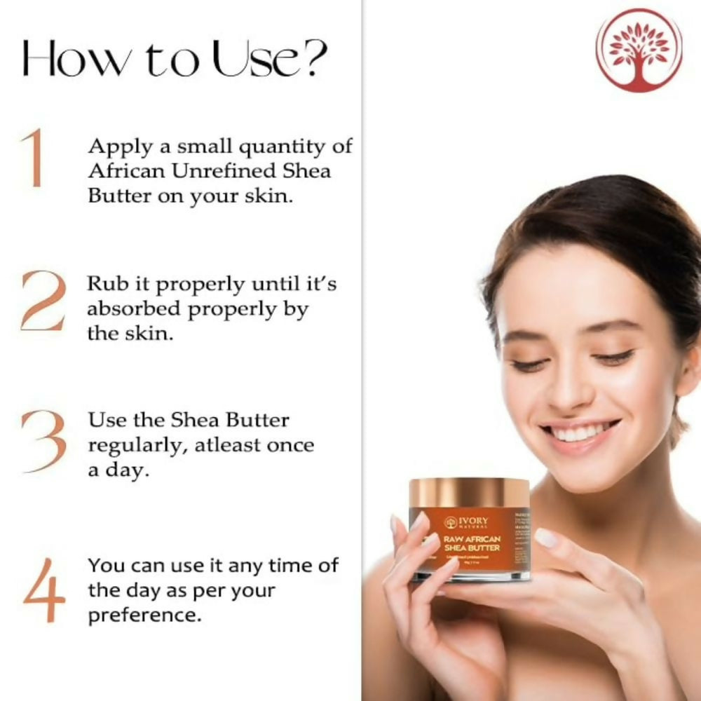 Ivory Natural African Shea Butter Unrefined For Skin and Hair, Rich in Antioxidants and Natural Hydration | Swadesiicart