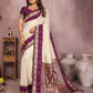 Aastha Fashion Cream Kalamkari Silk Zari Woven Saree