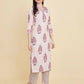 Designer Stylish White Cotton Stitched Suit With Dupatta - Tanisha | Swadesiicart