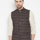 Even Apparels Black Merino Men Woven Nehru Jacket BF539 | Swadesiicart