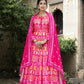 Wedding Designer Pink Soft Dola Silk Anarkali suit with Dupatta - Samanta - Swadesiicart