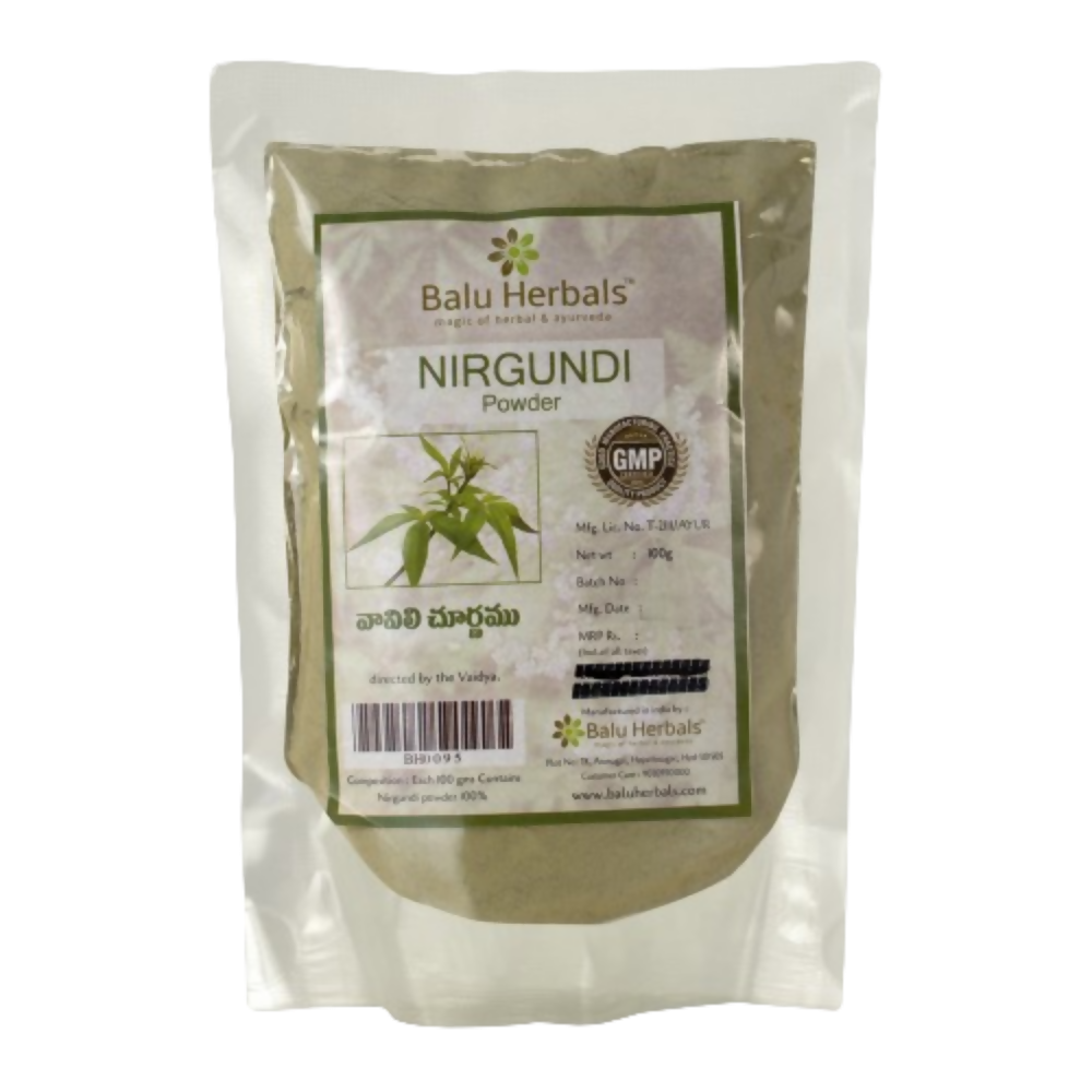 Balu Herbals Nirgundi (Vavili) Powder - Balu Herbals