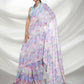 Blue Georgette Sequence Embroidery Saree With Unstitched Blouse Piece - Rajal