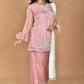 Morchari Women And Hand Embroidery Palazzo Set-Peach - Swadesiicart