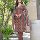 BulBul Fashionista Rust Cotton Kurta Set with Dupatta - Swadesiicart