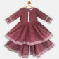 Ahalyaa Maroon Pure Cotton Digital Printed Kids Kurta Sharara Set For Girls | Swadesiicart