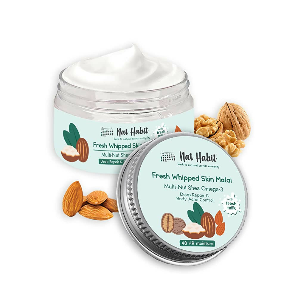 Nat Habit Multi-Nut Shea Omega-3 Fresh Whipped Skin Malai - Swadesiicart