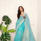 Vamsee Divya Sky Organza Saree - Swadesiicart