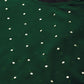 Ahalyaa Women Green Georgette Golden Polka Dots Print Layered Tunic | Swadesiicart