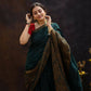 DEIANA'S Beautiful Designer Golden zari Soft Lichi Silk Saree - Green - Swadesiicart