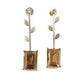 Bling Accessories Swarovski Light Color Topaz Stone 92.5 Sterling Silver Leaf Earrings | Swadesiicart