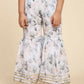 Alakhi Studio Girls Floral Georgette Printed Round-Neck Kurta With Sharara - White