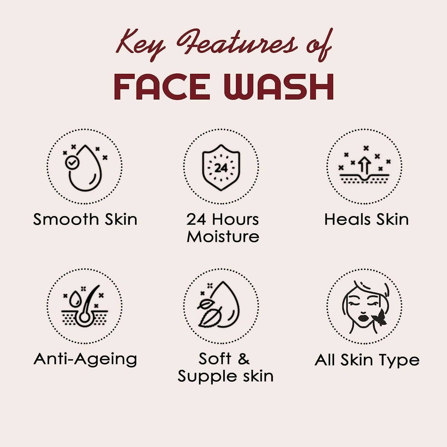 NutriGlow Advanced Organics Red Wine Face Wash - Swadesiicart