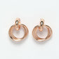 NVR Women's Western Gold-Polished Circular Metal Hoop Earrings | Swadesiicart