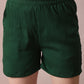 Myshka Women's Green Solid Shirt Collar Party Shirt With Shorts Co-ord set - Swadesiicart