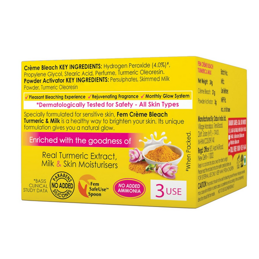Fem Fairness (Turmeric&Milk) Creme Bleach - Swadesiicart