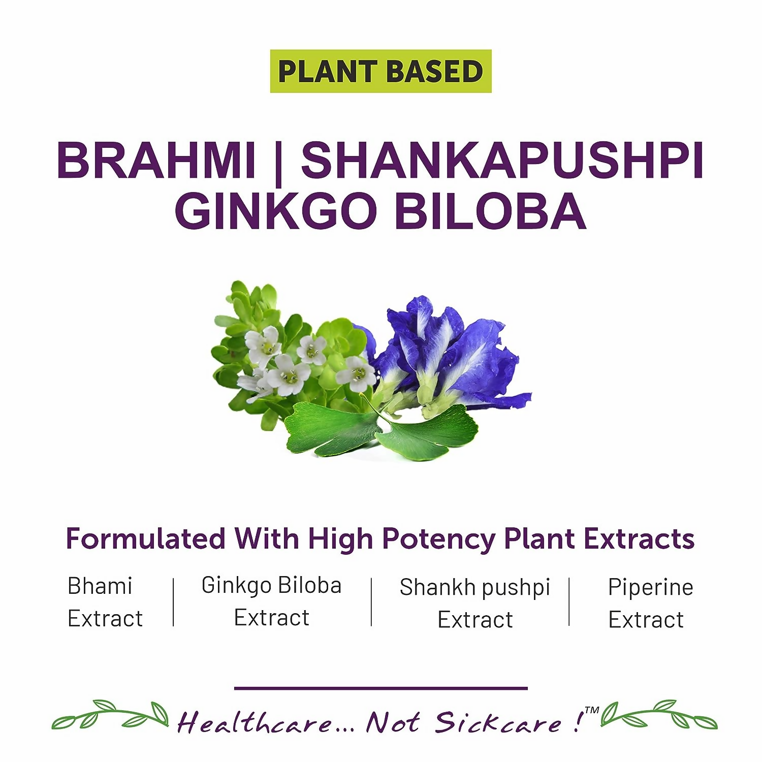 Bliss Welness Brahmi Shankpushpi Ginkgo Biloba Tablets - Swadesiicart