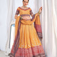Wedding Designer Yellow Chinon Lehengha Choli - Anbazaar | Swadesiicart