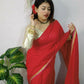 Exclusive Collection Beautiful Khadi Cotton Handloom Saree With Beautiful Zari Border - Red - Swadesiicart