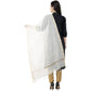A R Silk Chanderi Piping Regular Dupatta off White Color Dupatta or Chunni
