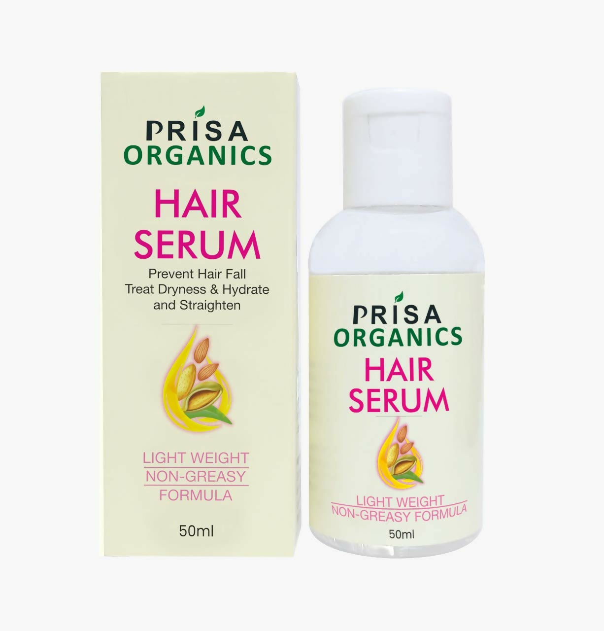Prisa Organics Hair Serum With Argan Oil & Vitamin E - Promotes Hair Growth, Prevents Hair Loss and Thinning - Swadesiicart