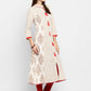 NOZ2TOZ Women's Off-White A-Line Kurta- (1pc set) - Swadesiicart