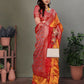 Joban Fashion Orange Woven Design Banarasi Silk Sarees | Swadesiicart
