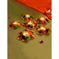 Tied Ribbons Multi Set of 6 Diwali Decoartion Flower Tealight Candle Holder | Swadesiicart