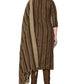 Brown Cotton Jacquard Woven Unstitched Dress Material - Tanvi