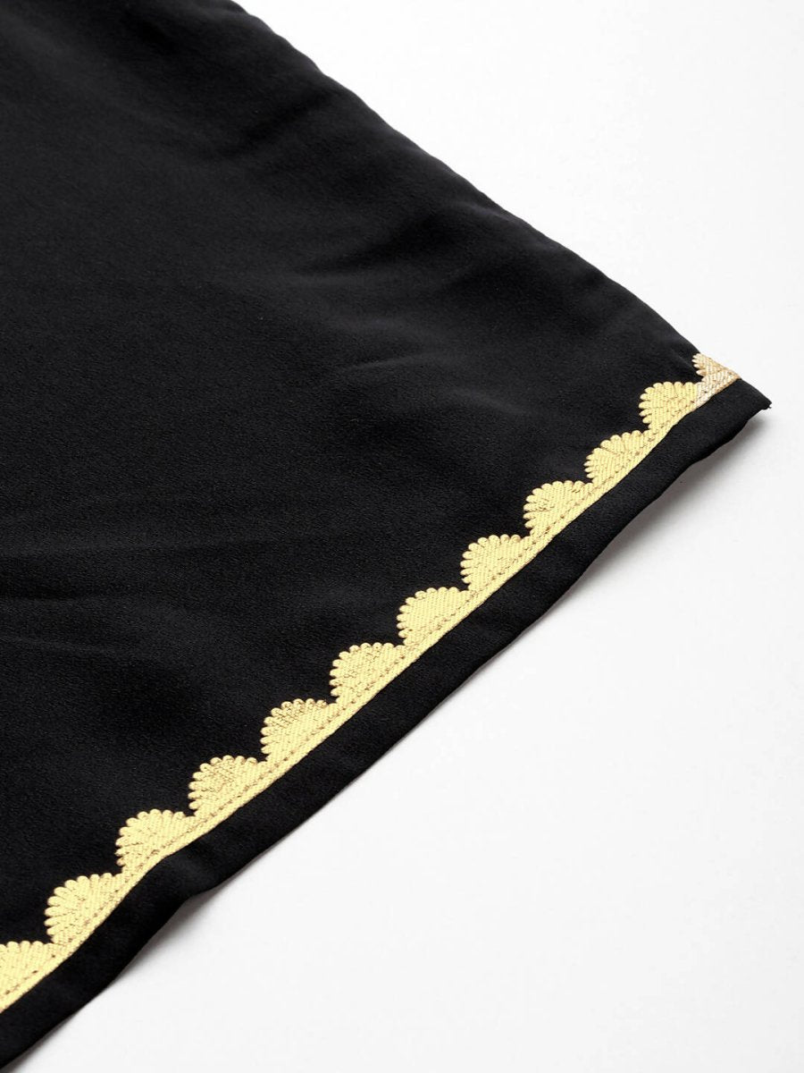 Ahalyaa Women's Traditional wear Kurta Set - Black | Swadesiicart