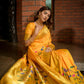 Jyoti Fashion Women's Yellow Paithani Silk Zari Woven Saree with Blouse | Swadesiicart