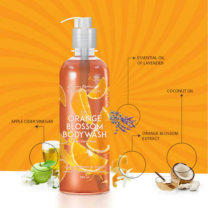 Blossom Kochhar Aroma Magic 3-in-1 Orange Blossom Body Wash | Energizing Aromatherapy Body Wash - Swadesiicart