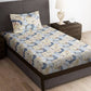 Story@home Arena Cream-Coloured & Grey Printed 180 TC Bedsheet & Pillow Covers - Swadesiicart