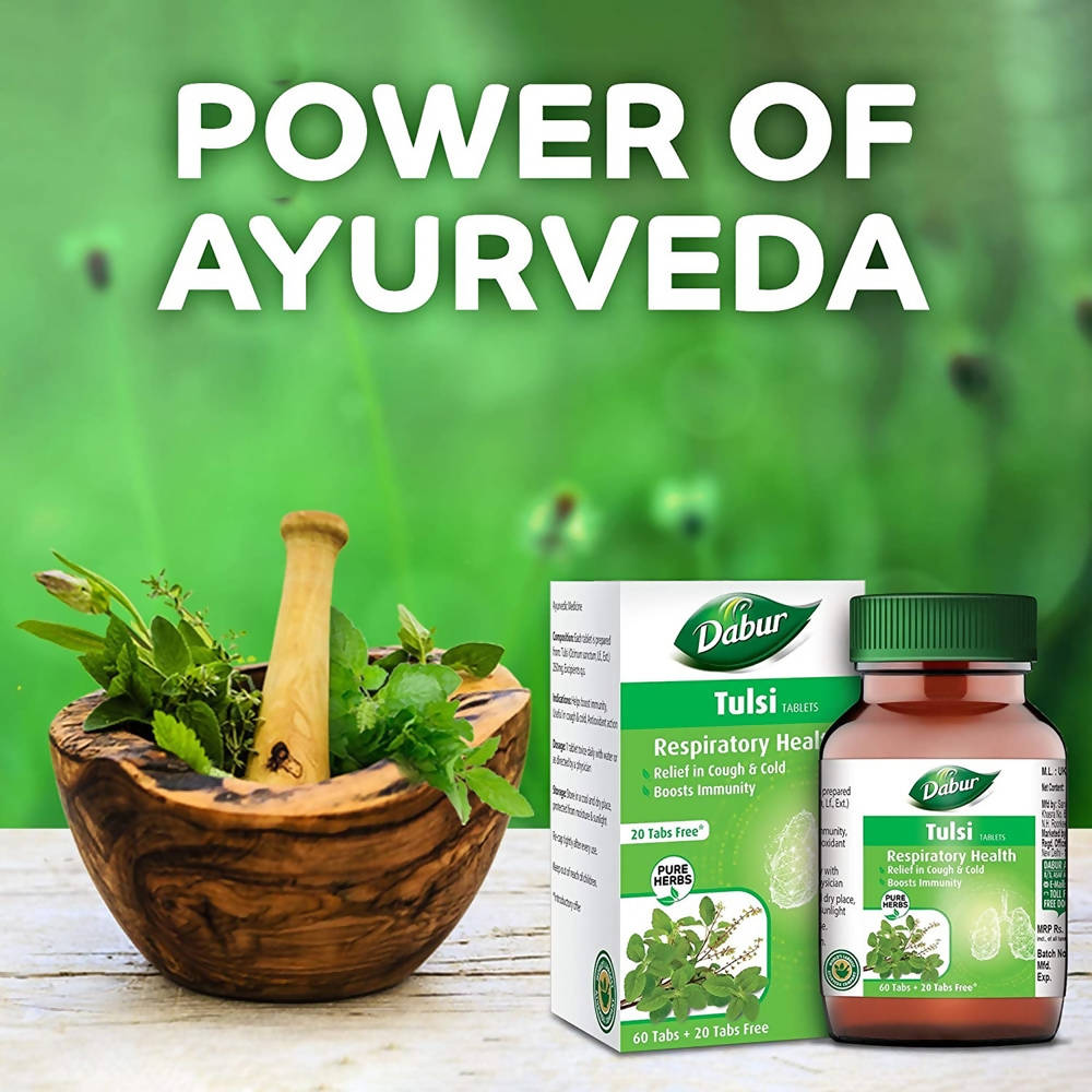 Dabur Tulsi Tablets Respiratory Health | Swadesiicart