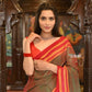 Very Much Indian Handloom Cotton Viscose Ilkal Saree Dual Tone Red Green | Swadesiicart