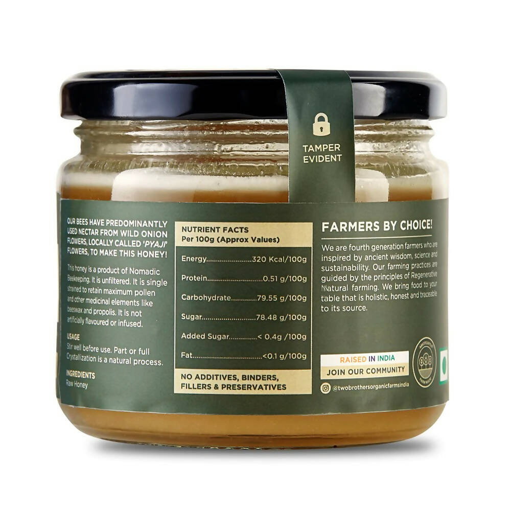 Two Brothers Organic Farms Wild Onion Flower (Pyaji) Honey, Raw Mono-Floral - Swadesiicart