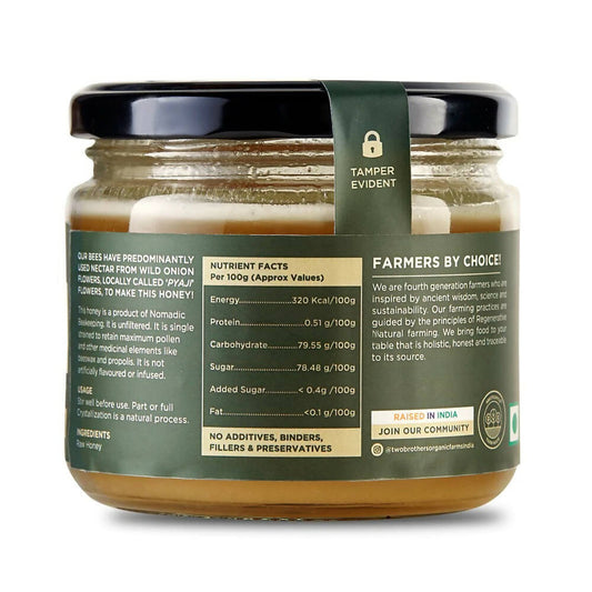Two Brothers Organic Farms Wild Onion Flower (Pyaji) Honey, Raw Mono-Floral - Swadesiicart