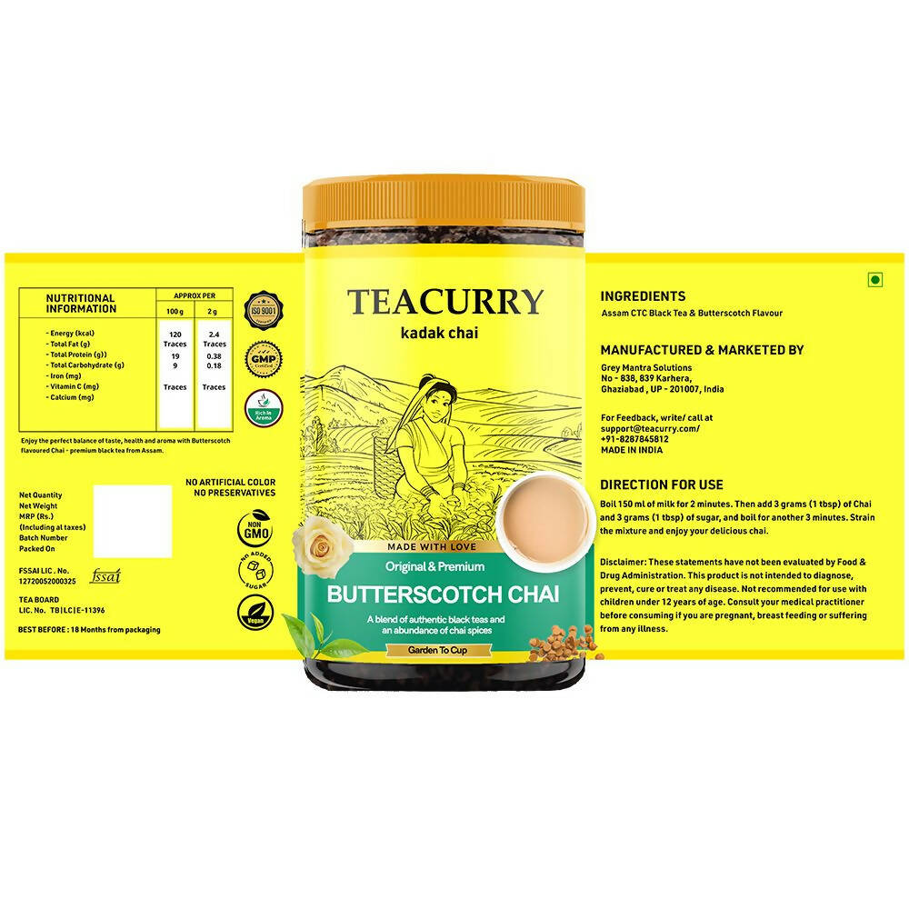 Teacurry Butterscotch Chai Powder - Swadesiicart